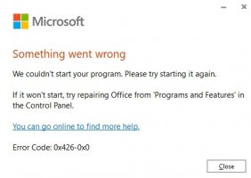 Microsoft error code 0x426 0x0 1
