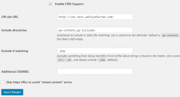 Enable CDN support WP super cache wordpress plugin
