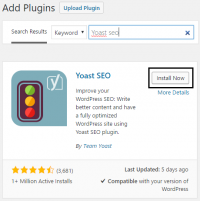 Install and activiate Yoast SEO wordpress plugin