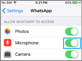 Allow whatsapp to access microphone iphone