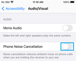 Disable noise cancellation on iphone