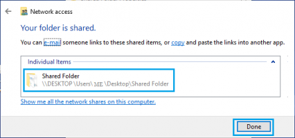 Path to shared folder windows file sharing