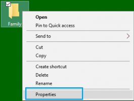 File folder properties option windows 10