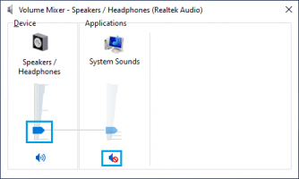 Volume mixer settings screen windows 10
