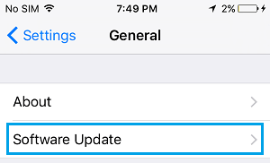 Software update iphone