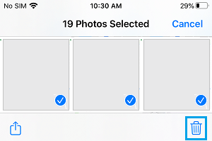 Manually delete photos from iphone