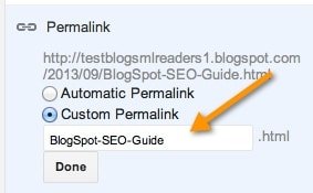 Custom BlogSpot Permalink