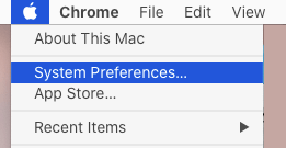 Open system preferences mac