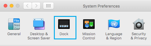 Dock option system preferences mac
