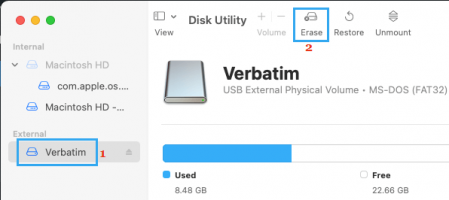 Format usb drive using disk utility on mac