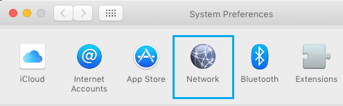 Network option on mac