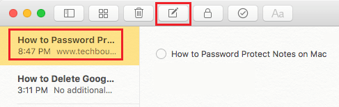 Open existing note or create new note mac