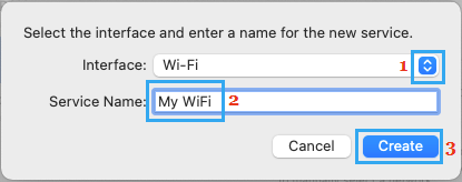 Create wifi network mac