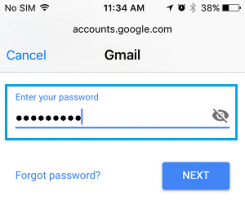 Enter gmail password iphone