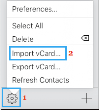 Import contacts to icloud