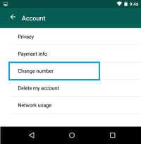 Change whatsapp number android