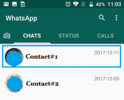 Select contact chats screen whatsapp android phone