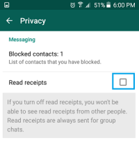 Turn off whatsapp read receipts android phone