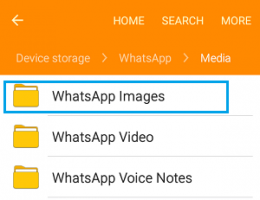 Whatsapp images folder android phone