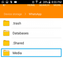 Whatsapp media folder android phone