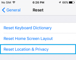 Reset location privacy iphone