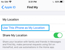 Use this iphone as my location