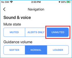 Unmute option google maps iphone
