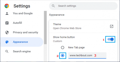 Set home page in google chrome