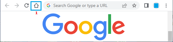Home page icon in google chrome