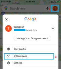 Offline google maps option on iphone