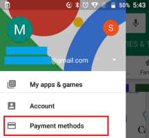 Payment methods option google playstore