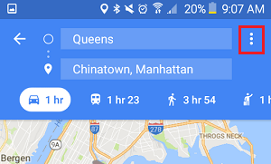 3 dots menu icon google maps iphone