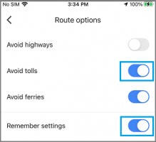Oid tools option for specific route in google maps