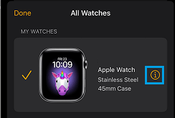 Details icon apple watch iphone