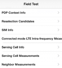 Iphone field test mode