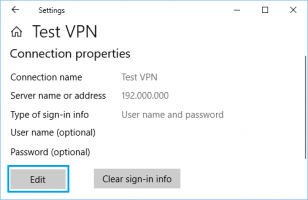 Vpn connection properties screen windows pc