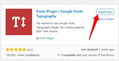 Fonts in wordpress google fonts typography install