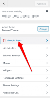  to change fonts in wordpress google fonts section