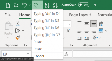 Undo redo and repeat actions in excel 4 compressed