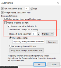 O archive emails in microsoft outlook 7 compressed