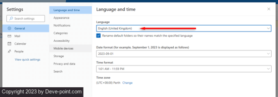 Ge time zone and language in outlook 14 compressed