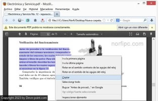 Extraer texto pdf protegido firefox