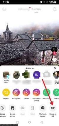 Download tiktok videos mobile share as gif