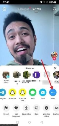 Download tiktok videos mobile more share menu