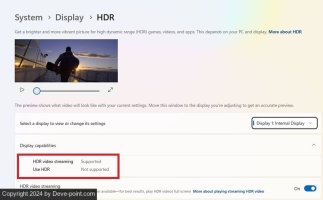 What Look AI PC HDR Display on Windows Laptop