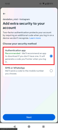 Transfer google authenticator instagram authentic