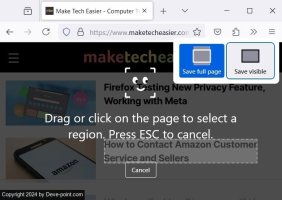 Eenshots Windows Firefox Save Full Page Scteenshot