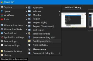 Creenshots Windows ShareX Scrolling Capture Option