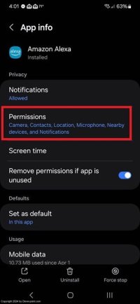 Access to your location on android individual apps