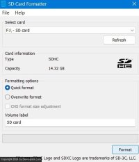 Rmat SD Android Windows SD Card Formatter Software